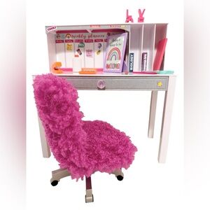 My Life Desk and assorted accessories for 18” dolls